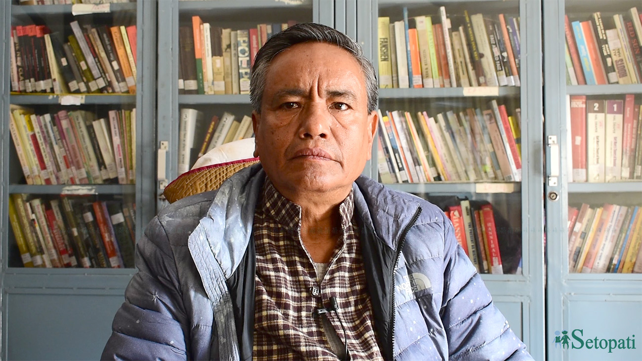 माओवादी केन्द्रका नेता राम कार्की। तस्बिरः सन्जिब बगाले/सेतोपाटी